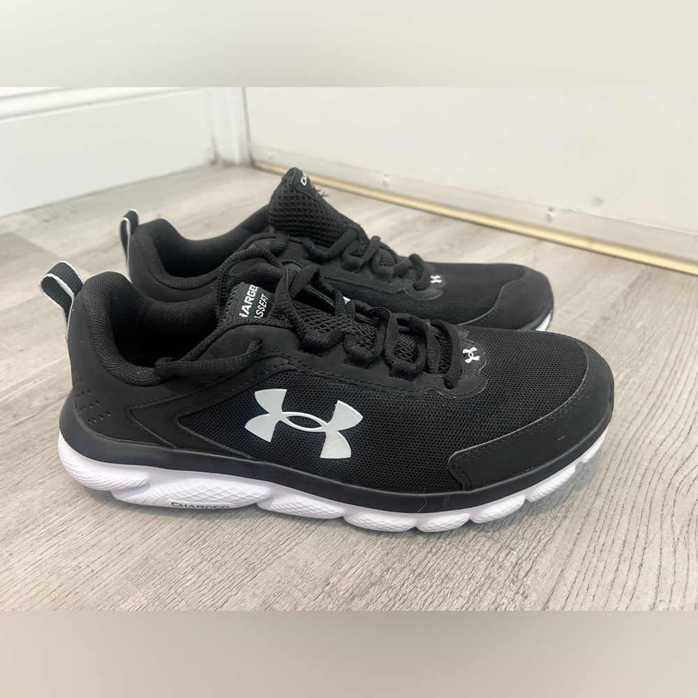 Under Armour Black and White Running Shoes